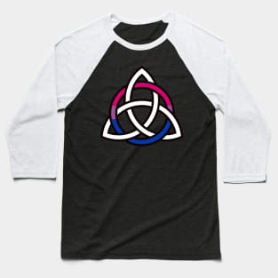 Bisexual Pride Encircled Triquetra Baseball T-Shirt